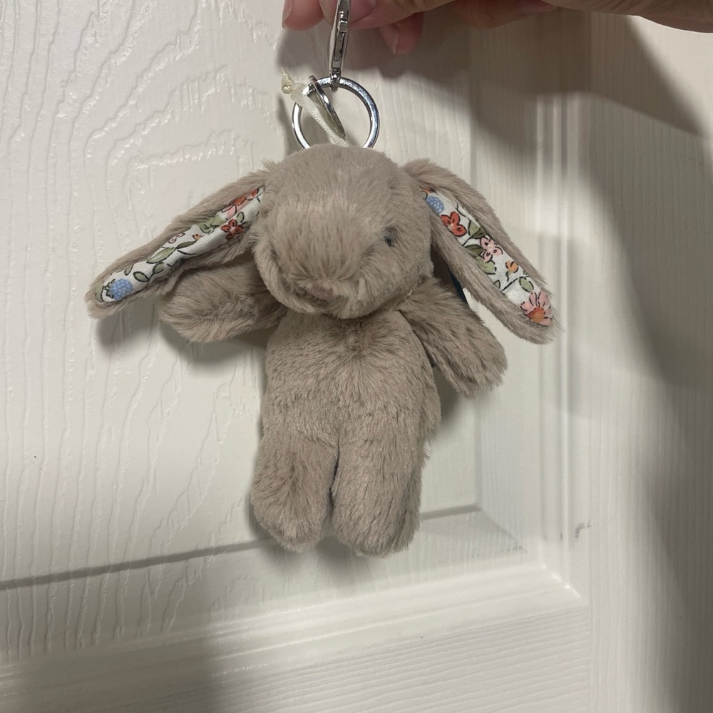 Jellycat Blossom Beige Bunny Bag Charm – NWT + Dust Bag